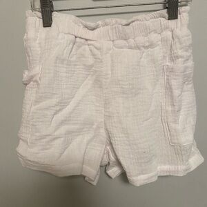 White Linen shorts